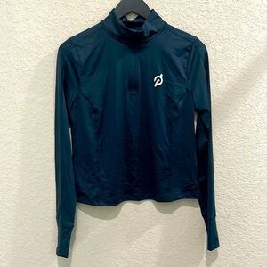Peloton cropped 1/2 zipper warm up jacket size S NWT